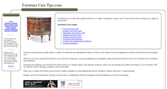 Desktop Screenshot of furniturecaretips.com